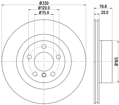 HELLA PAGID stabdžių diskas 8DD 355 121-801